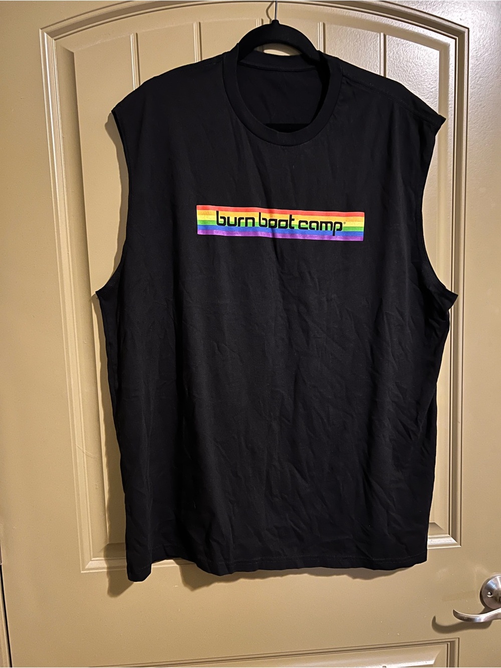 Burn Boot Camp Rainbow Logo Sleeveless Tee - Black